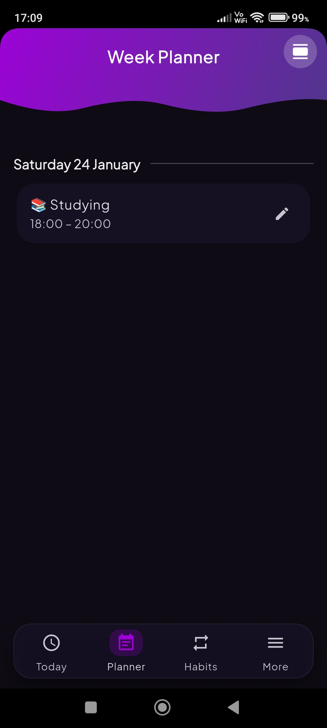 Bling Week Planner Screenshot